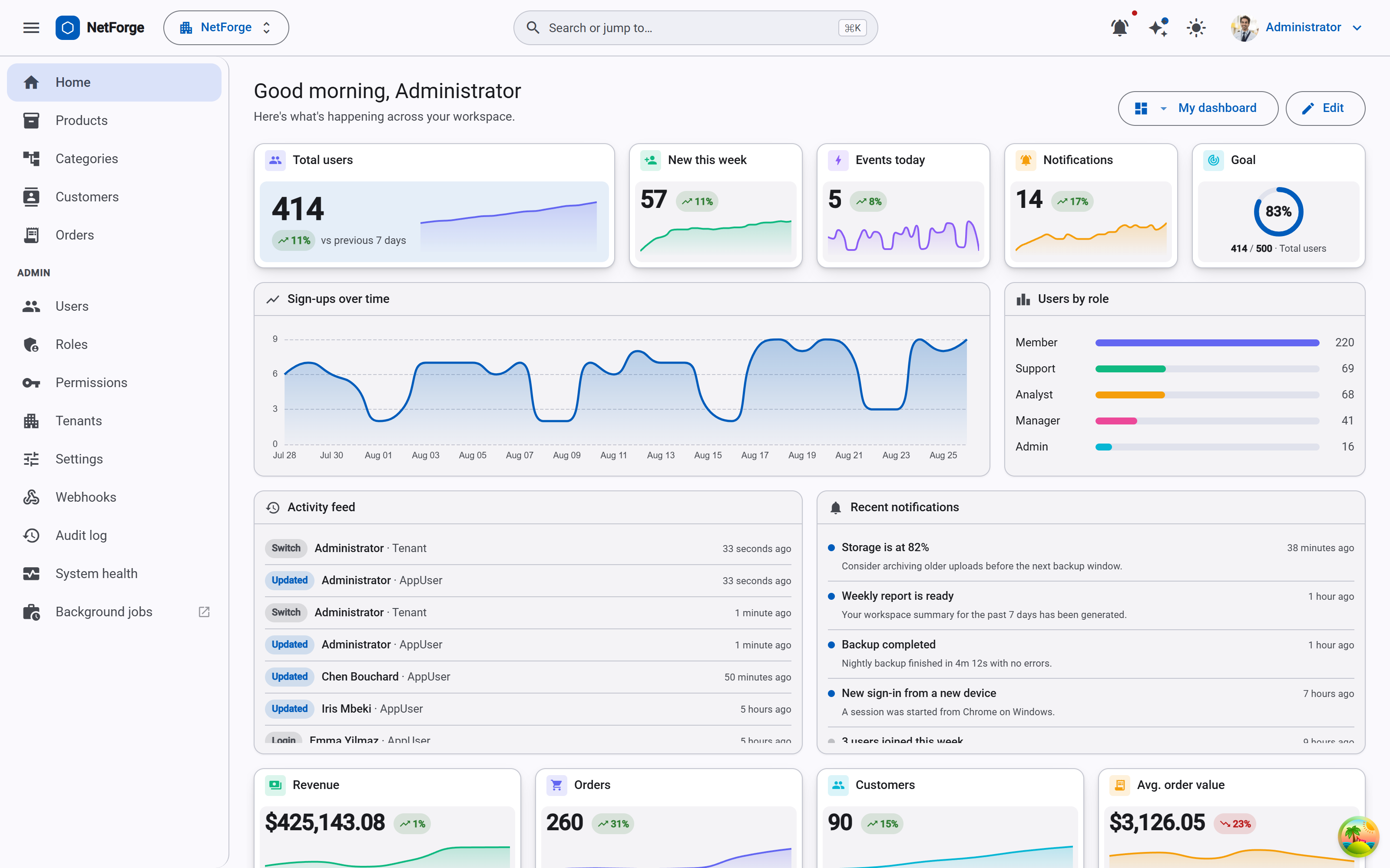 The Angular client — Angular Material (Material Design 3)
