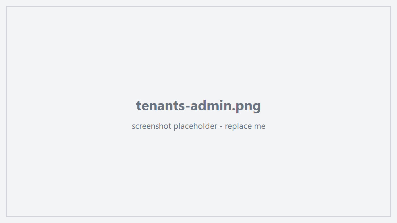 Tenants admin list with per-tenant branding